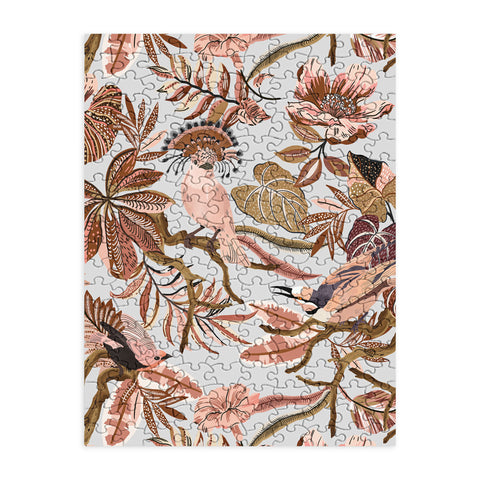 Marta Barragan Camarasa Pink tropical birds landscape Puzzle