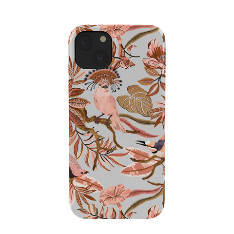 Marta Barragan Camarasa Pink tropical birds landscape Phone Case