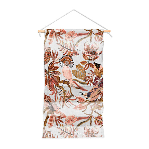Marta Barragan Camarasa Pink tropical birds landscape Wall Hanging Portrait
