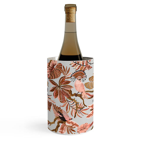 Marta Barragan Camarasa Pink tropical birds landscape Wine Chiller