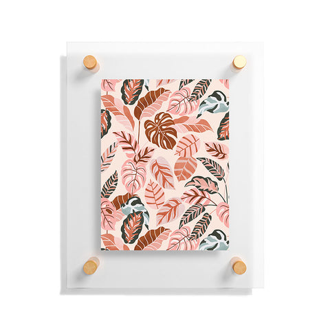 Marta Barragan Camarasa Pink tropical jungle leaves Floating Acrylic Print