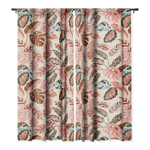 Marta Barragan Camarasa Pink tropical jungle leaves Blackout Non Repeat