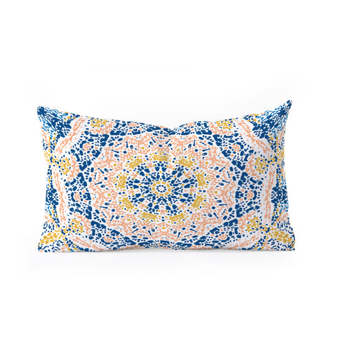 Marta Barragan Camarasa Pointillism mandala Oblong Throw Pillow