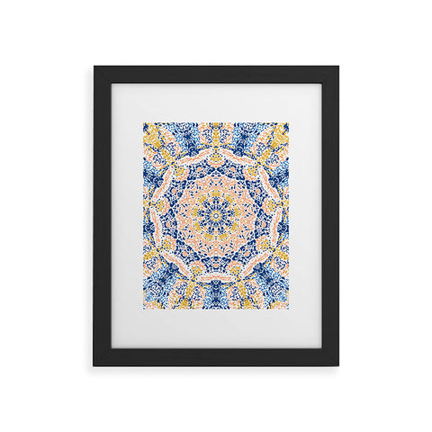Marta Barragan Camarasa Pointillism mandala Framed Art Print