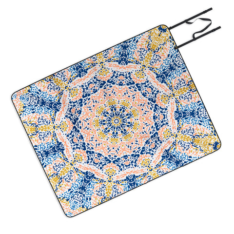 Marta Barragan Camarasa Pointillism mandala Picnic Blanket