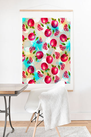 Marta Barragan Camarasa Pomegranate Pattern Art Print And Hanger