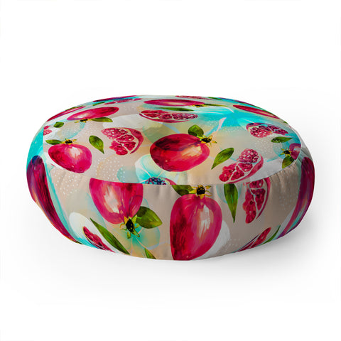Marta Barragan Camarasa Pomegranate Pattern Floor Pillow Round