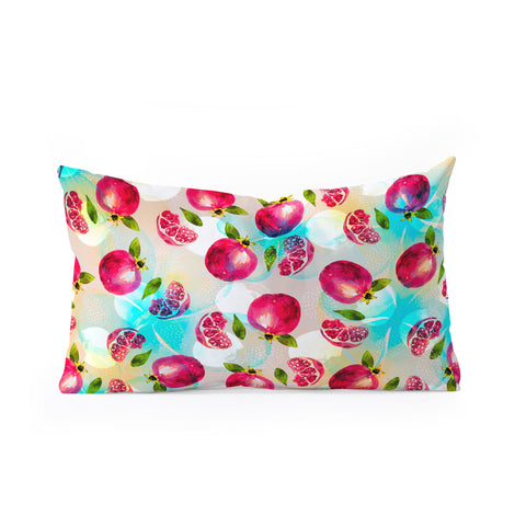 Marta Barragan Camarasa Pomegranate Pattern Oblong Throw Pillow