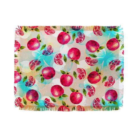 Marta Barragan Camarasa Pomegranate Pattern Throw Blanket
