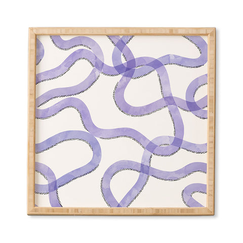 Marta Barragan Camarasa Purple curves Framed Wall Art