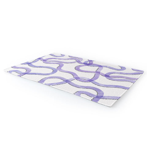 Marta Barragan Camarasa Purple curves Area Rug