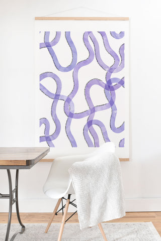 Marta Barragan Camarasa Purple curves Art Print And Hanger