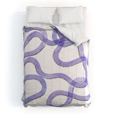 Marta Barragan Camarasa Purple curves Comforter