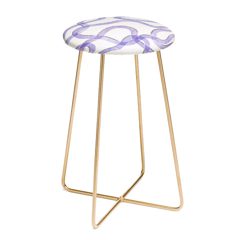 Marta Barragan Camarasa Purple curves Counter Stool