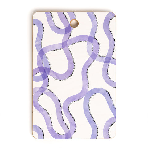 Marta Barragan Camarasa Purple curves Cutting Board Rectangle