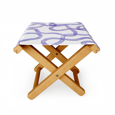 Marta Barragan Camarasa Purple curves Folding Stool