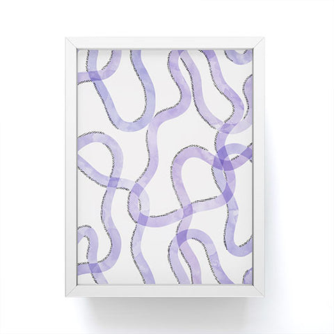Marta Barragan Camarasa Purple curves Framed Mini Art Print