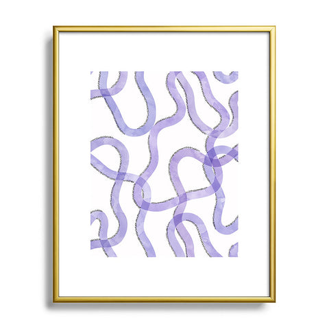 Marta Barragan Camarasa Purple curves Metal Framed Art Print