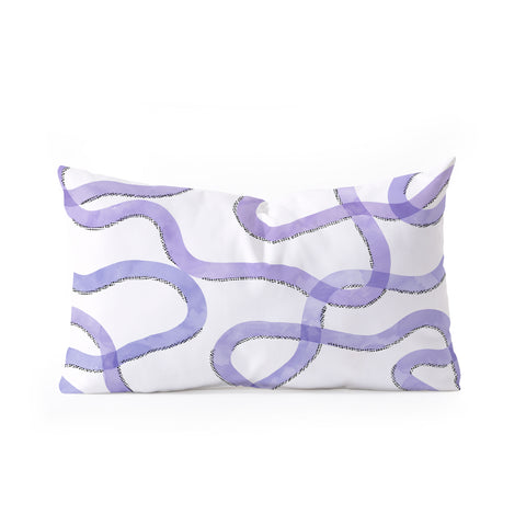 Marta Barragan Camarasa Purple curves Oblong Throw Pillow