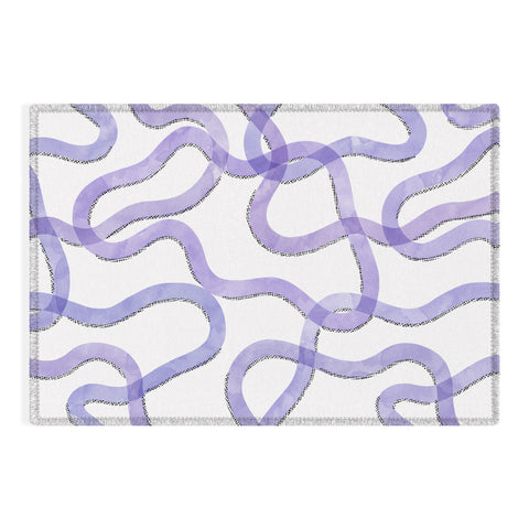 Marta Barragan Camarasa Purple curves Outdoor Rug