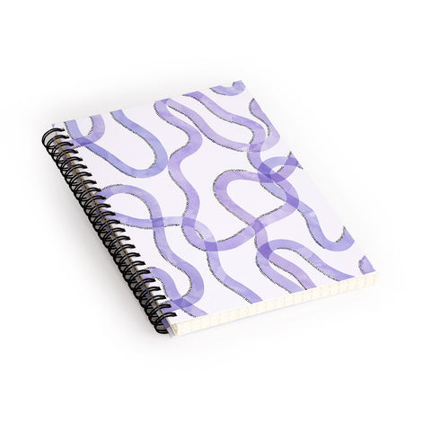 Marta Barragan Camarasa Purple curves Spiral Notebook