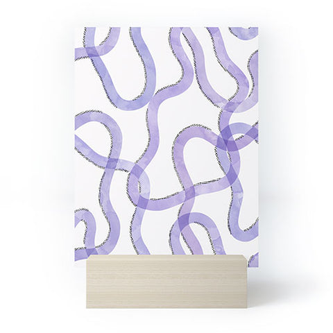 Marta Barragan Camarasa Purple curves Mini Art Print