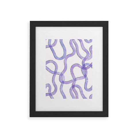 Marta Barragan Camarasa Purple curves Framed Art Print