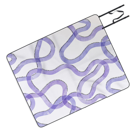 Marta Barragan Camarasa Purple curves Picnic Blanket
