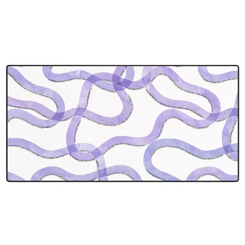 Marta Barragan Camarasa Purple curves Desk Mat