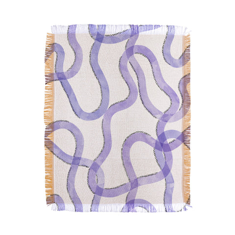 Marta Barragan Camarasa Purple curves Throw Blanket