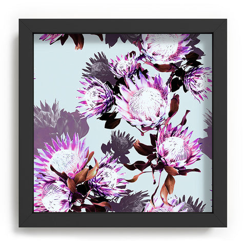 Marta Barragan Camarasa Purple protea floral pattern Recessed Framing Square