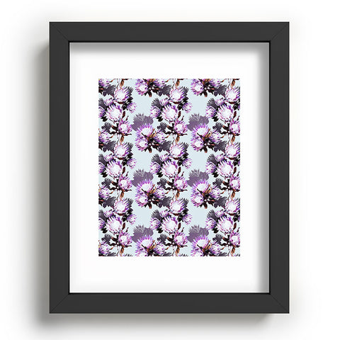 Marta Barragan Camarasa Purple protea floral pattern Recessed Framing Rectangle