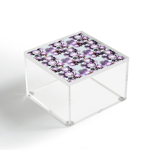 Marta Barragan Camarasa Purple protea floral pattern Acrylic Box