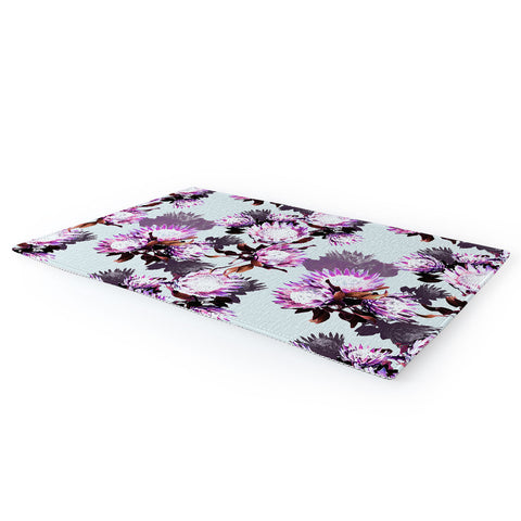Marta Barragan Camarasa Purple protea floral pattern Area Rug