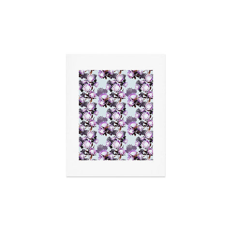 Marta Barragan Camarasa Purple protea floral pattern Art Print