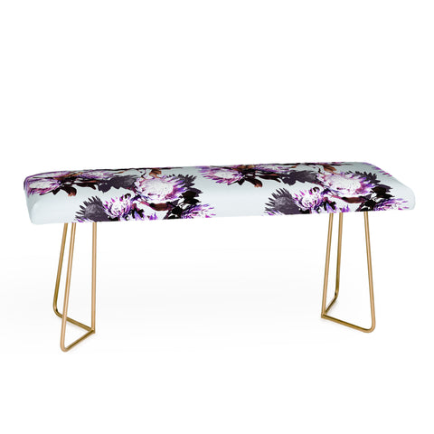 Marta Barragan Camarasa Purple protea floral pattern Bench