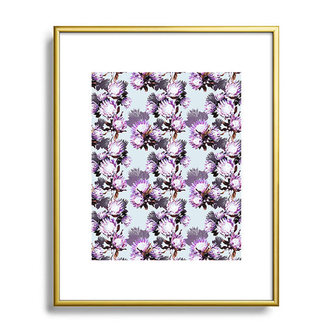 Marta Barragan Camarasa Purple protea floral pattern Metal Framed Art Print