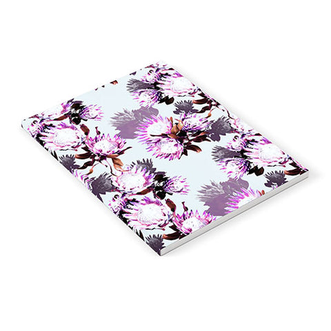 Marta Barragan Camarasa Purple protea floral pattern Notebook
