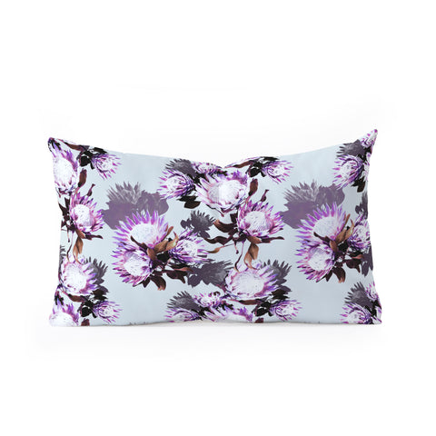 Marta Barragan Camarasa Purple protea floral pattern Oblong Throw Pillow
