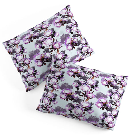 Marta Barragan Camarasa Purple protea floral pattern Pillow Shams