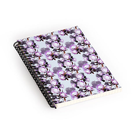 Marta Barragan Camarasa Purple protea floral pattern Spiral Notebook