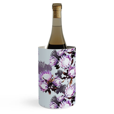 Marta Barragan Camarasa Purple protea floral pattern Wine Chiller
