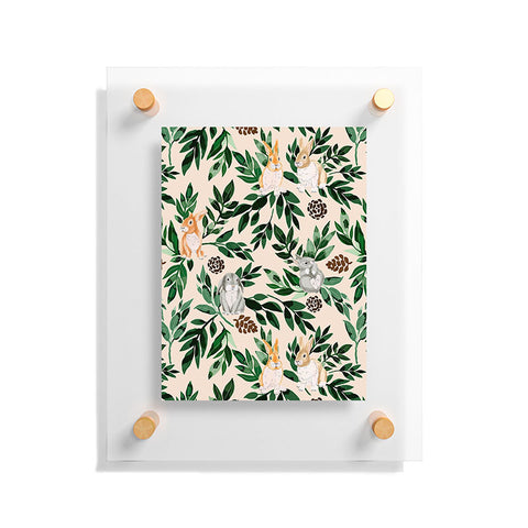 Marta Barragan Camarasa Rabbits in the green forest Floating Acrylic Print