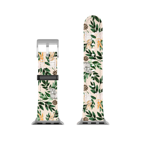 Marta Barragan Camarasa Rabbits in the green forest Apple Watch Band