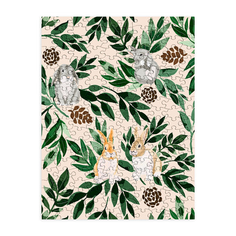 Marta Barragan Camarasa Rabbits in the green forest Puzzle