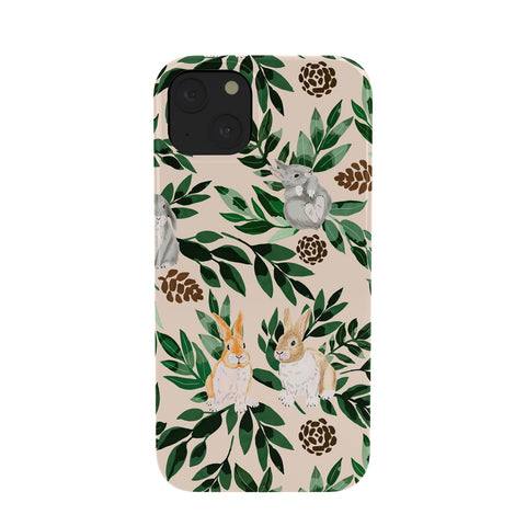 Marta Barragan Camarasa Rabbits in the green forest Phone Case