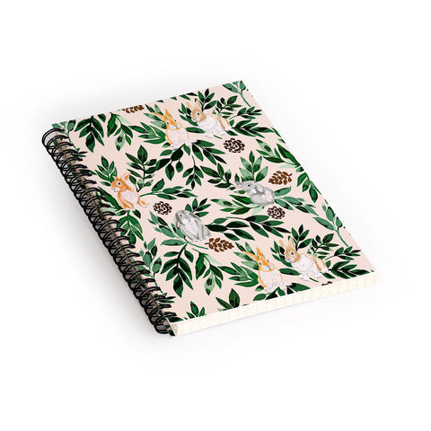 Marta Barragan Camarasa Rabbits in the green forest Spiral Notebook