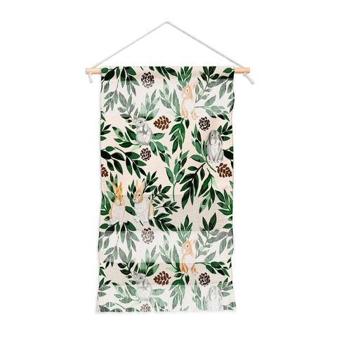 Marta Barragan Camarasa Rabbits in the green forest Wall Hanging Portrait
