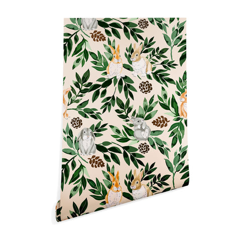 Marta Barragan Camarasa Rabbits in the green forest Wallpaper