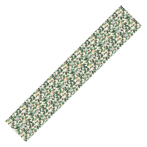 Marta Barragan Camarasa Rabbits in the green forest Table Runner